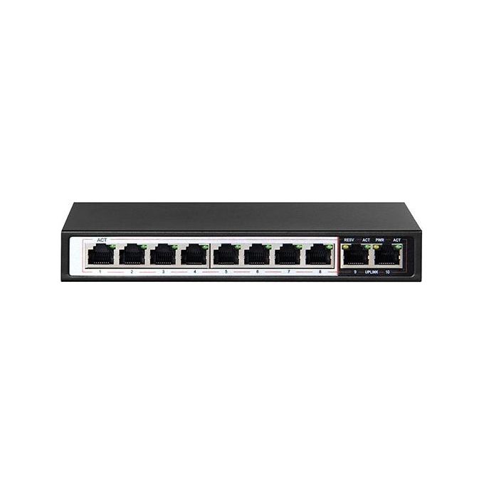 link switch di rete ai 8 porte gigabit poe 96 watt + 2 porte uplink gigabit