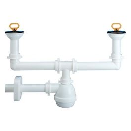 Lira-Sifone Doppio Moplen Con Piletta X Lavelli In Ceramica 1411