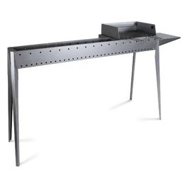 Canalina Arrosticini con Barbecue MiamiGrill 800+400 F per Cottura di Arrosticini Lunga 120 cm e Profondità 30 cm
