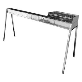 Cuoci arrosticini barbecue Milano Grill 100+40 con kit paratia per cucinare arrosticini e carne