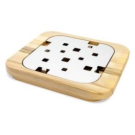 Vassoio quadrato con base in legno Gran Sasso
