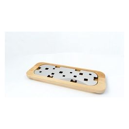 Vassoio rettangolare con base in legno Gran Sasso