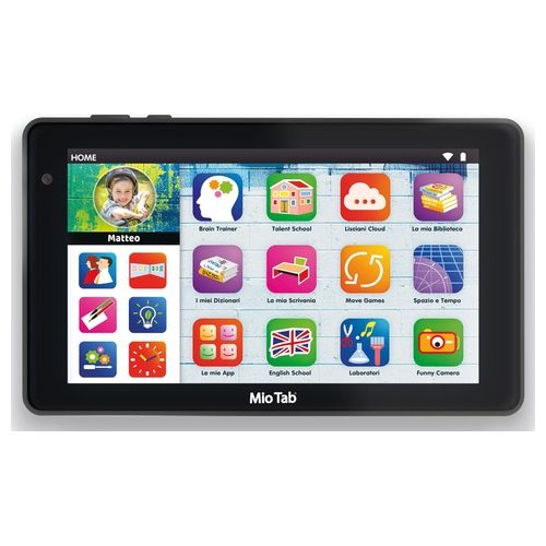 Liscianigiochi 107216 Mio Tab Pro 7 Tablet per bambini Android 14 32 GB RAM 4 GB Wi-Fi Google Play Store colore Nero