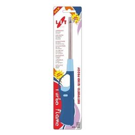 Litgas Accendi Gas Fiamma Turbo con Canna Lunga Colori Assortiti