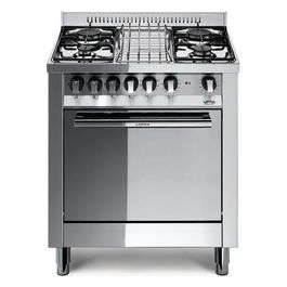 Cucina 70cm 4 fuochi forno elettrico 9 funzioni 57lt Maxima inox
