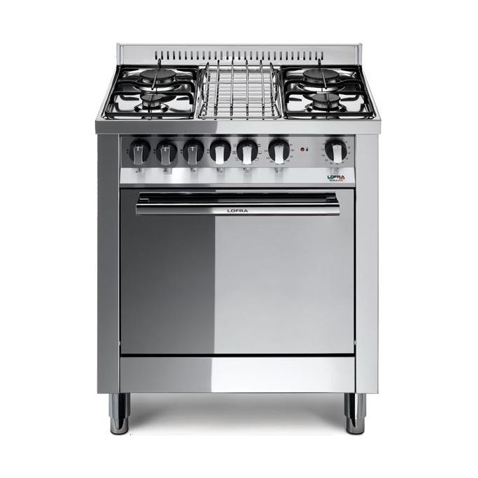 Image of Lofra Cucina 70cm 4 fuochi forno elettrico 9 funzioni 57lt Maxima inox