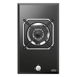 HGN310 Piano Cottura Vetro Diadema 30cm Nero 1 Fuoco Tripla Corona