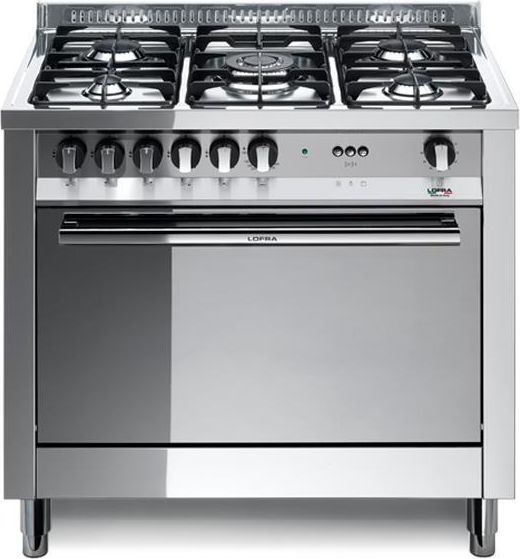 Lofra Mg96gv/c Cucina 90x60 gas v Tuttoforno a gas Ventilato da 94lt 4f+tripla Corona Inox