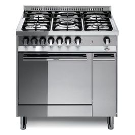 MT86MF/C Cucina a Gas 80x60cm 5 Fuochi Forno Multifunzione Elettrico a 9 Programmi  66Lt Inox Lucidato