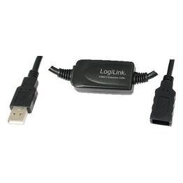 Logilink estensore di linea usb 2.0 maschio/femmina con cavo da mt. 15