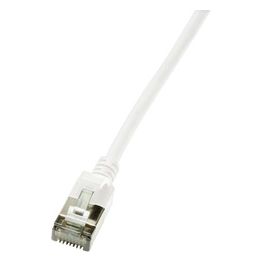 LogiLink Ultraflex SlimLine Cavo di Rete 1mt Cat6a S/UTP STP Bianco