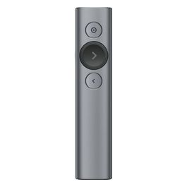 Logitech Spotlight Presenter, Puntatore Laser per Presentazioni Wireless Portata 30 Metri PC/Mac/Android/iOS - Grigio