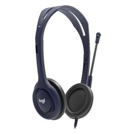 Logitech 991-000265 Cuffie Stereo con Microfono Nero/Blu Connettore 3.5mm