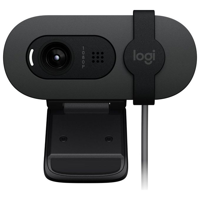 Logitech Brio 105 webcam professionale Full HD 1080p con correzione automatica illuminazione USB-A copriobiettivo configurazione facile compatibile co