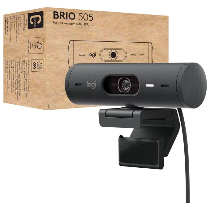 Logitech Brio 505 Webcam 4 MP 1920x1080 Pixel USB Nero