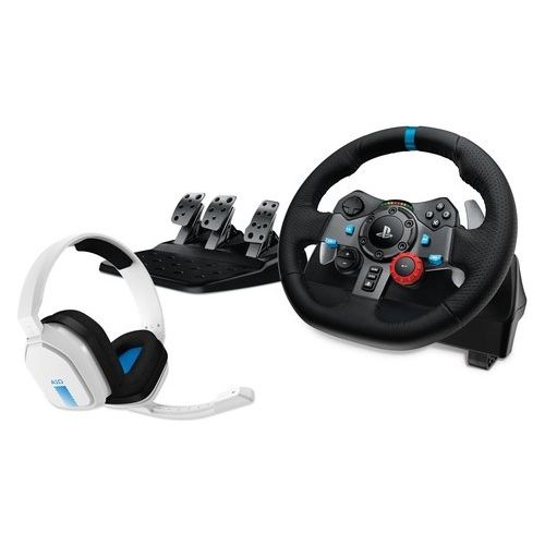 Logitech Bundle Volante e Pedaliera Simulatore Guida Logitech G29  Cuffia Gaming Astro A10