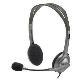 Cuffie Stereo H110 Per Ufficio, Nero Argento