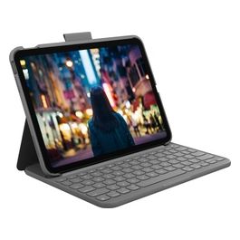 Custodia con Tastiera Slim Folio per iPad 10a Generazione Grigio