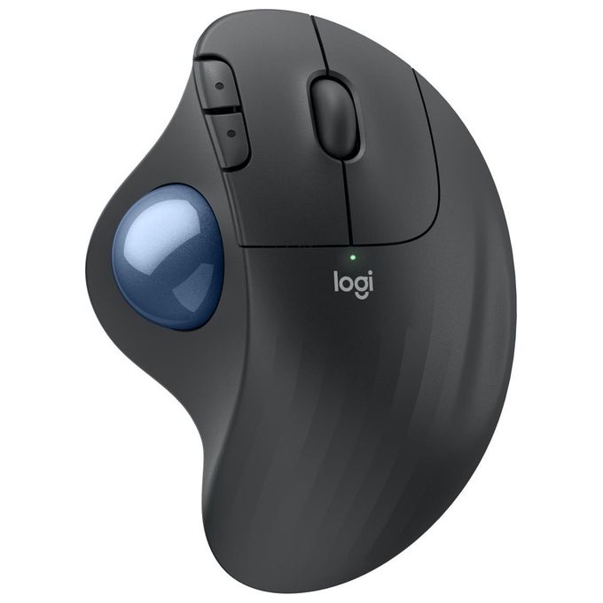 Image of Logitech ERGO M575S mouse trackball wireless mouse ergonomico wireless con Bluetooth e dongle crittografato controllo comodo con il pollice tracciamento preciso e fluido per PC-Mac - Grafite