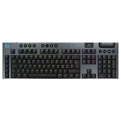 G G915 X LIGHTSPEED Tastiera gaming wireless a profilo ribassato copritasti in PBT bicomponente tasti completamente programmabili switch GL Brown Tactile - PC/Mac ITA QWERTY - Nero