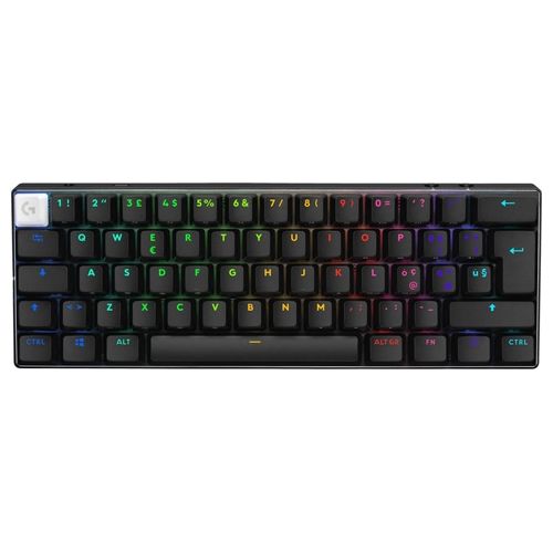 G PRO X 60 LIGHTSPEED Tastiera Gaming Wireless Tastiera Meccanica 60% Ultra Compatta TKL LIGHTSYNC RGB Copritasti in PBT Bicomponente Tattili Optical Windows PC QWERTY ITA - Nero