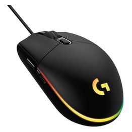 Logitech G203 LIGHTSYNC Mouse Gaming con Illuminazione RGB, Personalizzabile, 6 Pulsanti Programmabili, Sensore per Gaming, Tracciamento a 8.000 DPI, Peso Ridotto - Nero