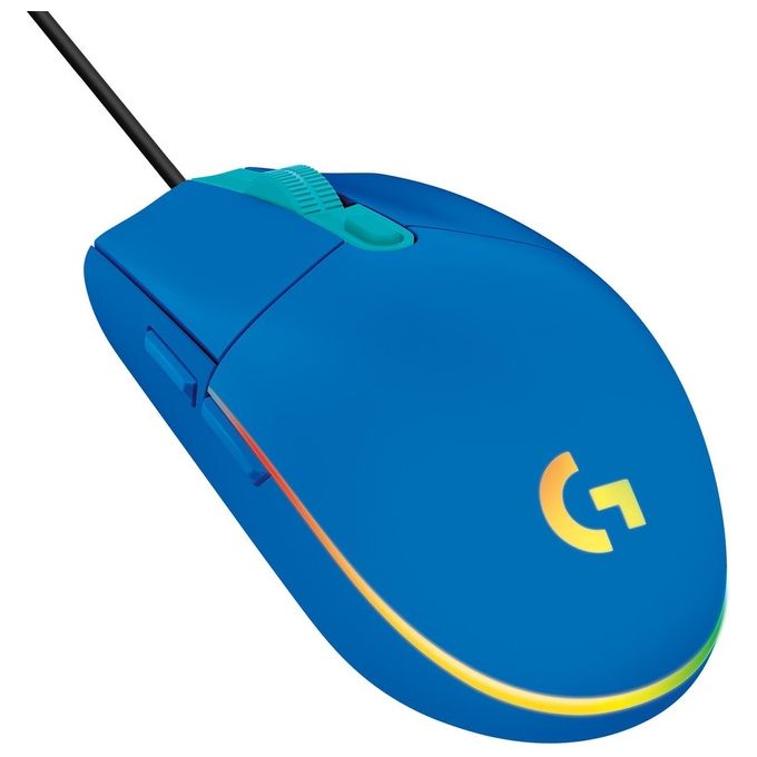 Logitech G203 LIGHTSYNC Mouse Gaming con Illuminazione RGB Personalizzabile 6 Pulsanti Programmabili Sensore per Gaming Tracciamento a 8.000 DPI Blu