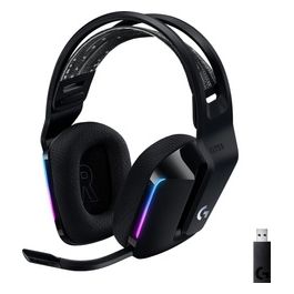 Logitech G733 Lightspeed Cuffia Wireless con Microfono Gaming con Fascia per la Testa a Sospensione Lightsync RGB Tecnologia Microfono Blue Voice e Driver Audio Pro-G Nero