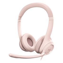 Logitech H390 Auricolare Cablato a Padiglione Ufficio USB Tipo A Rosa