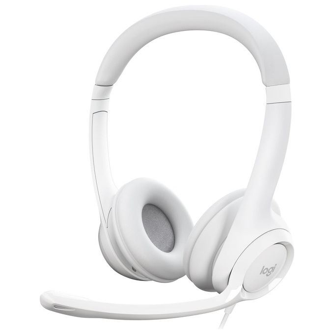 Logitech 981-001286 H390 Auricolare Cablato Sovraurale con Microfono Cancellazione del Rumore Controllo Volume in Linea USB Tipo A colore Bianco