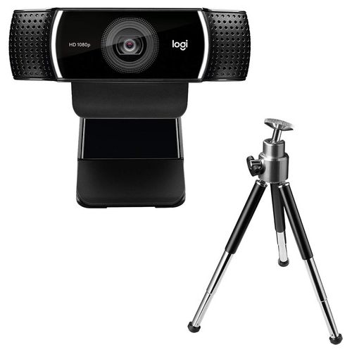 Logitech C922 960-001088 Pro Stream Webcam, Streaming Veloce HD 1080p/30fps Correzione Luce HD Autofocus