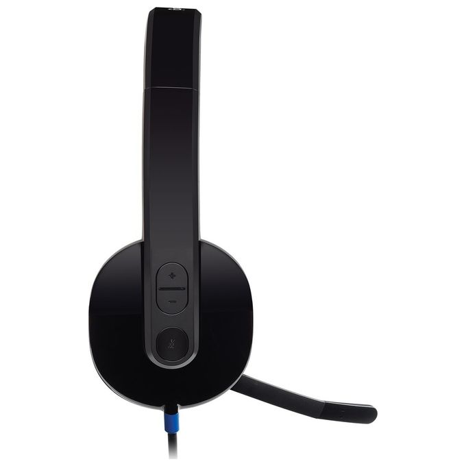 Logitech 981-000480 H540 Cuffie PC USB Stereo con Microfono Cancellazione Rumore Controlli Integrati colore Nero