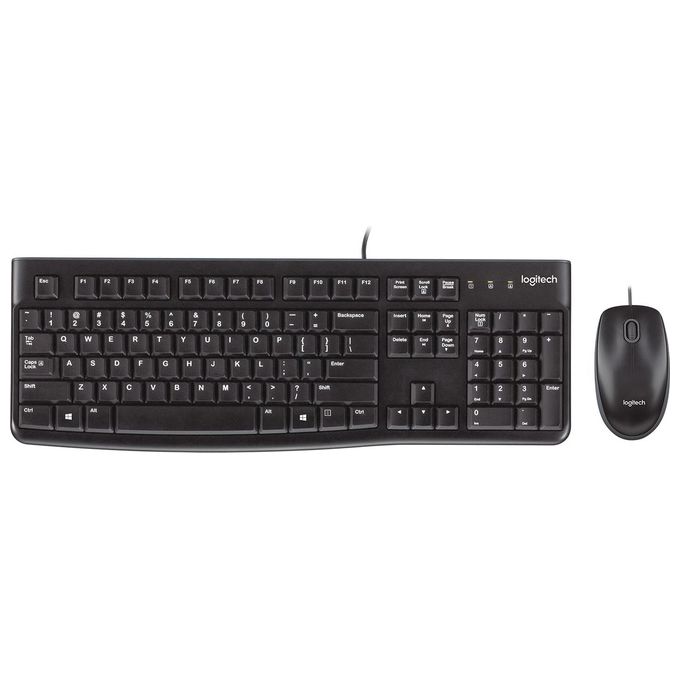 Logitech MK120 Kit Tastiera e Mouse 920-002540 Layout Tedesco Qwertz Nero