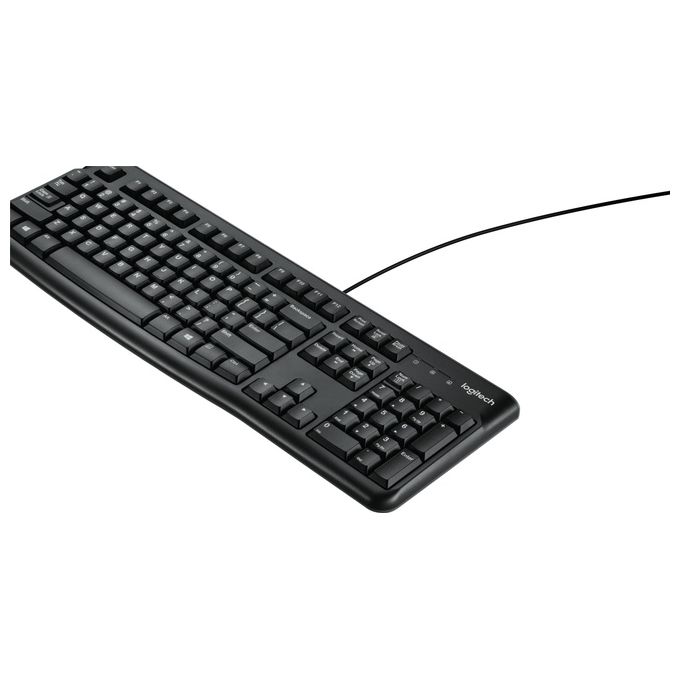 Logitech K120 Corded Keyboard Tastiera Usb Qwerty Inglese Nero