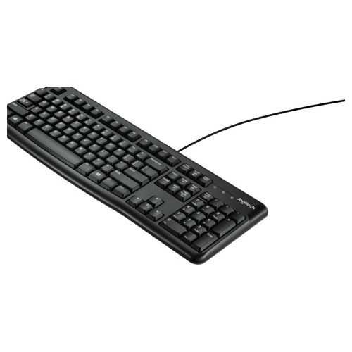 Logitech K120 Corded Keyboard Tastiera Usb Qwerty Inglese Nero