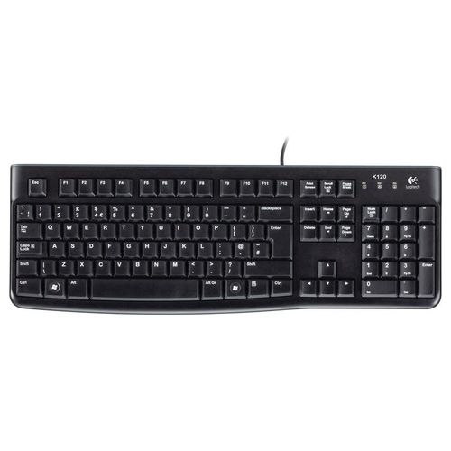 Logitech K120 Corded Keyboard Tastiera Usb Qwertz Ceco Nero