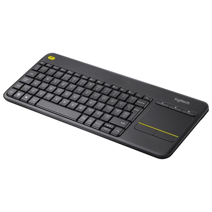 Image of Logitech K400 Plus Tastiera Wireless Touch TV, Facili Controlli Multimediali e Touchpad Integrato, Tastiera HTPC per TV Collegata al PC, Windows, Android, Chrome OS, Laptop, Italiano QWERTY - Nero