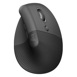 Lift Mouse Ergonomico Verticale, Senza Fili, Ricevitore Bluetooth o Logi Bolt USB, Clic Silenziosi, 4 Tasti, Compatibile con Windows / macOS / iPadOS, Laptop, PC - Grafite