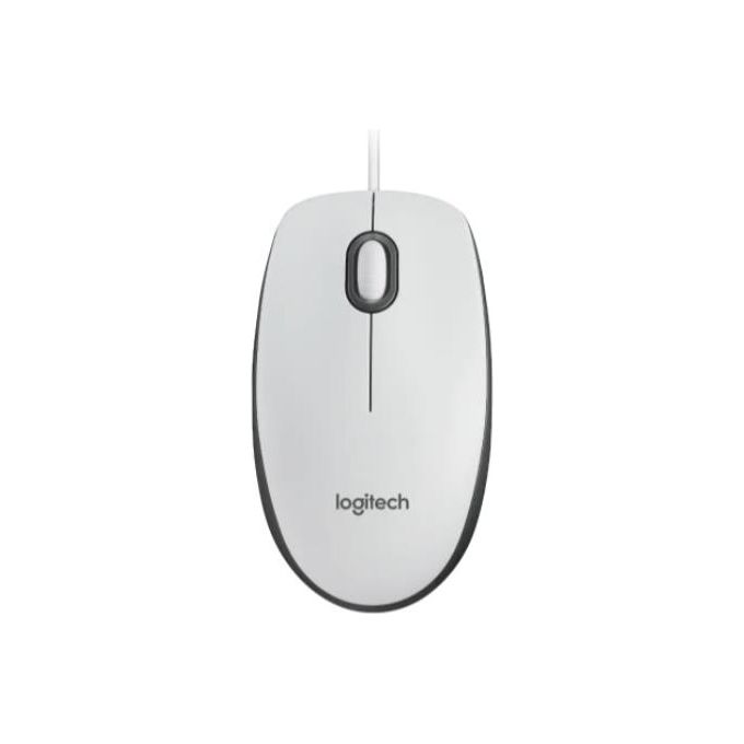 Logitech M100 Mouse Ambidestro USB tipo A Ottico 1000 DPI Bianco