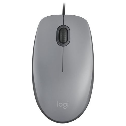 Logitech M110 Mouse Ambidestro USB tipo A Ottico 1000 DPI Mid Gray