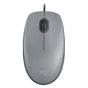 Logitech M110 Mouse con Cavo Silenzioso Comodo Full-Size Grigio