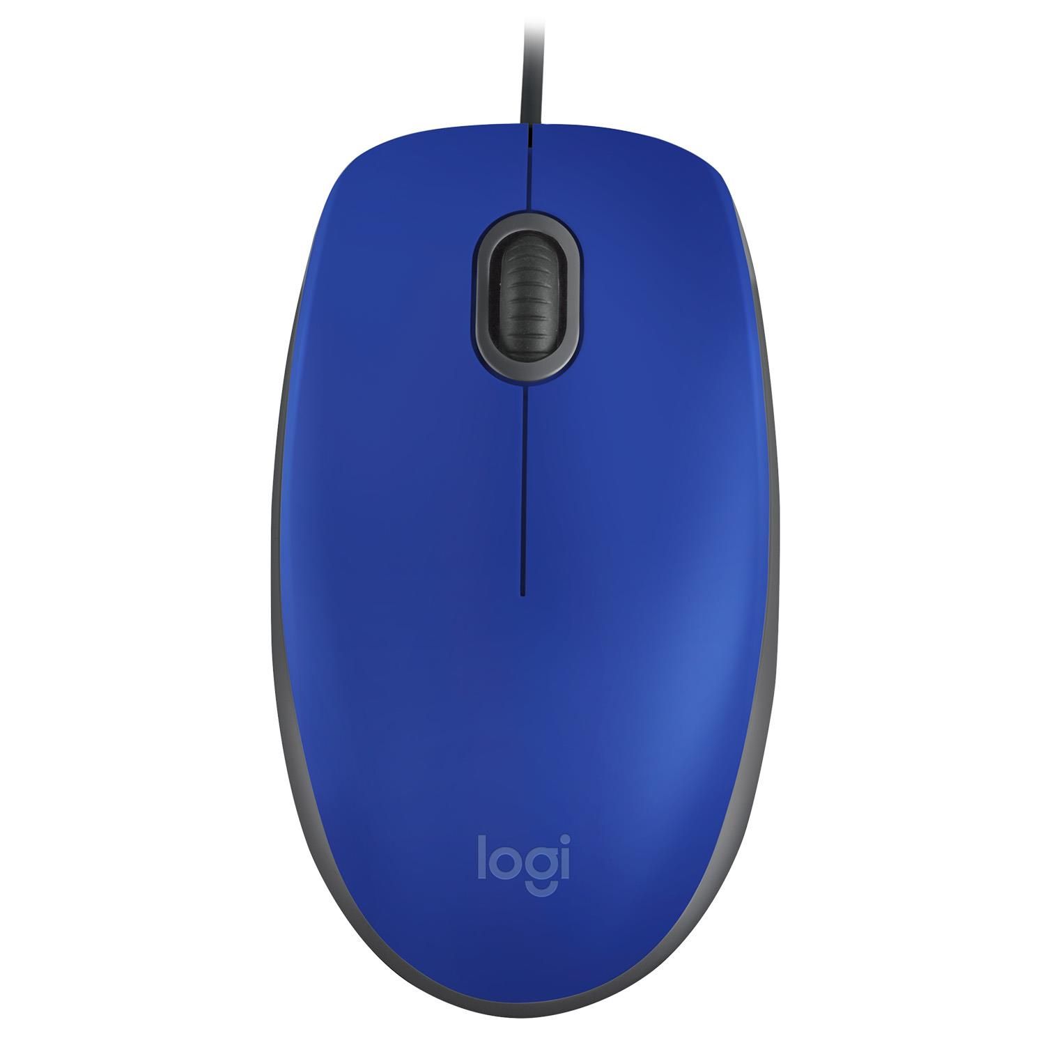 Logitech B100 Mouse USB Cablato, 3 Pulsanti, Rilevamento Ottico