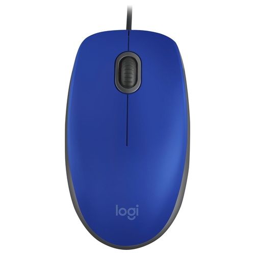 Logitech M110 Silent Mouse Ottica 3 Pulsanti Cablato Usb 1000 DPI Blu