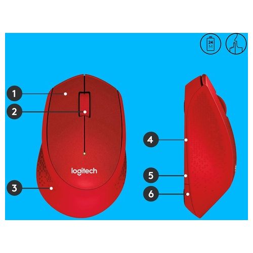 Logitech m330 Silent Mouse red