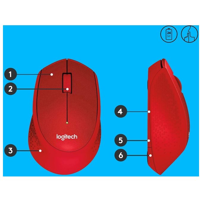 Logitech m330 Silent Mouse red