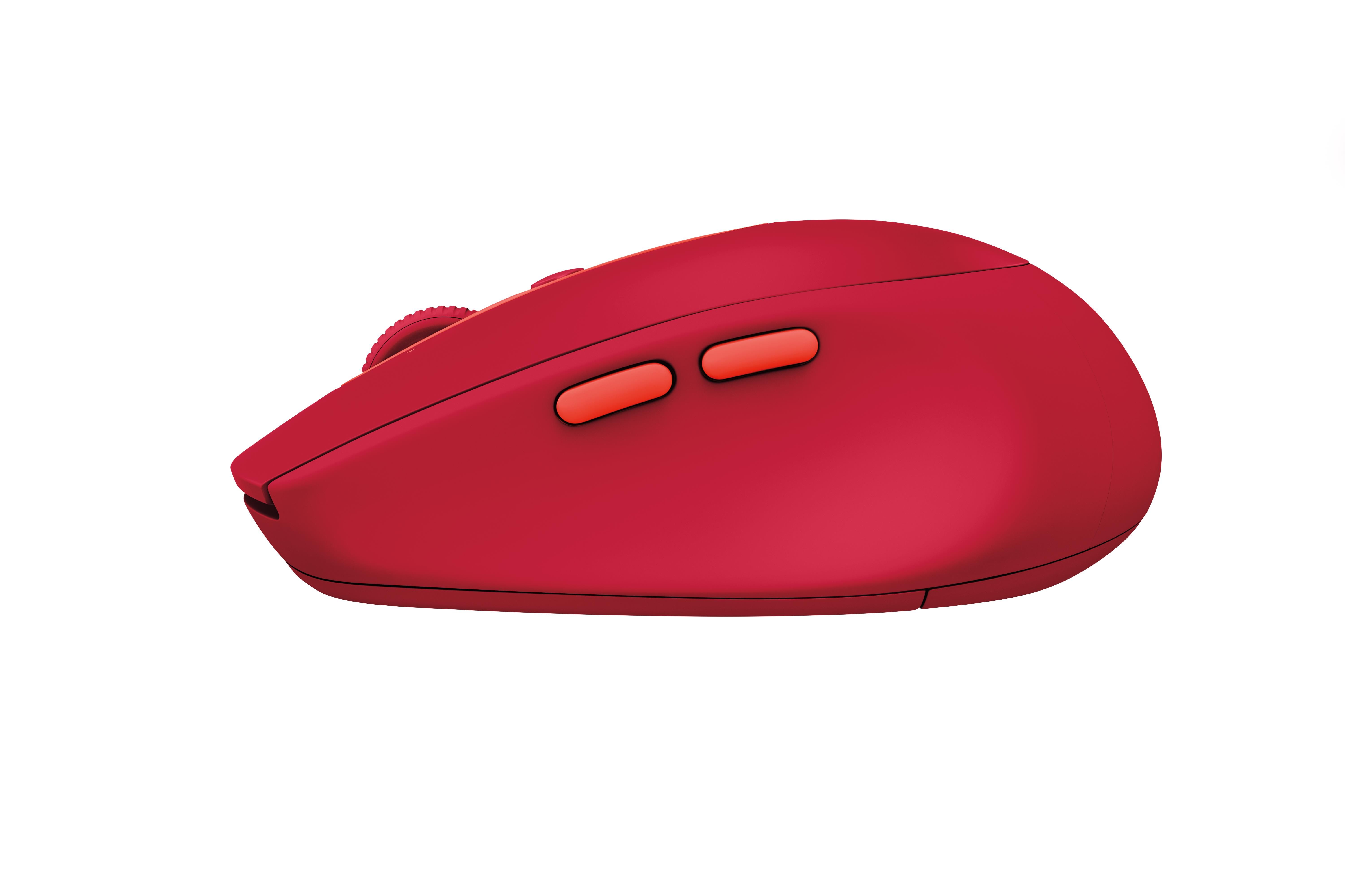 Logitech M590 Multi-dispositivo silenzioso mouse 7 pulsanti 910-005199 Rosso Rubino 