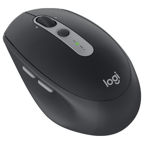 Logitech M590 Silent Mouse per destrorsi ottica 7 pulsanti wireless Bluetooth, 2.4 GHz ricevitore wireless USB tono grafite