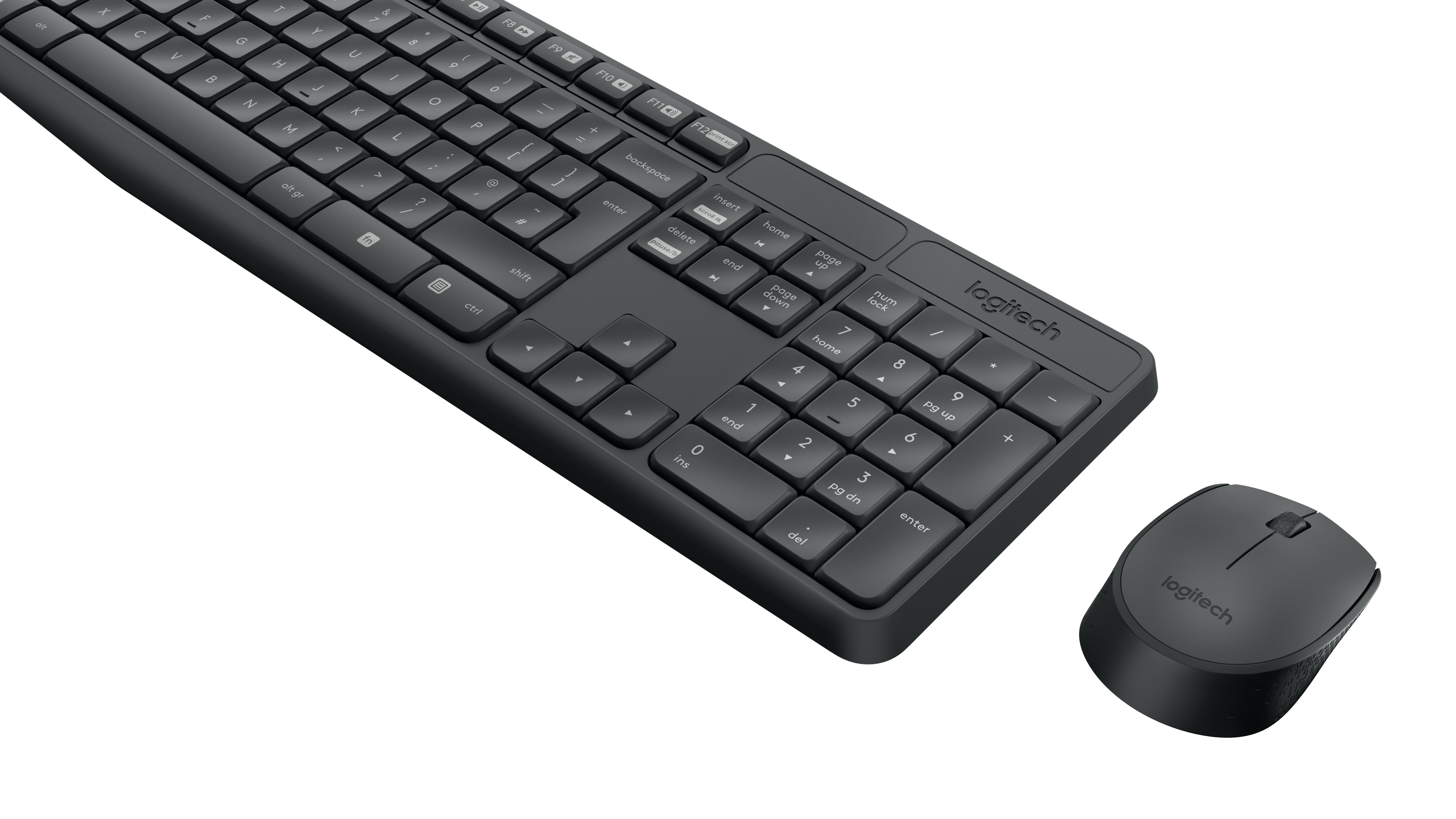 Logitech MK235 Tastiera RF Wireless QWERTZ Tedesco Grigio