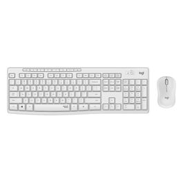 Logitech MK295 Silent Set Mouse e Tastiera senza Fili 2.4 GHz Pan-Nordico Bianco Spento