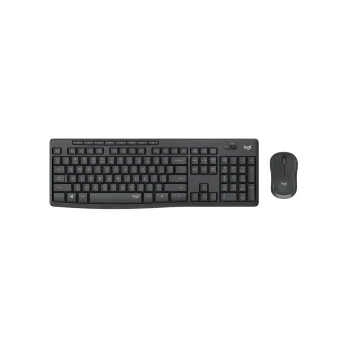 Logitech MK295 Silent Set Mouse e Tastiera senza Fili 2.4 GHz QWERTY Inglese Grafite